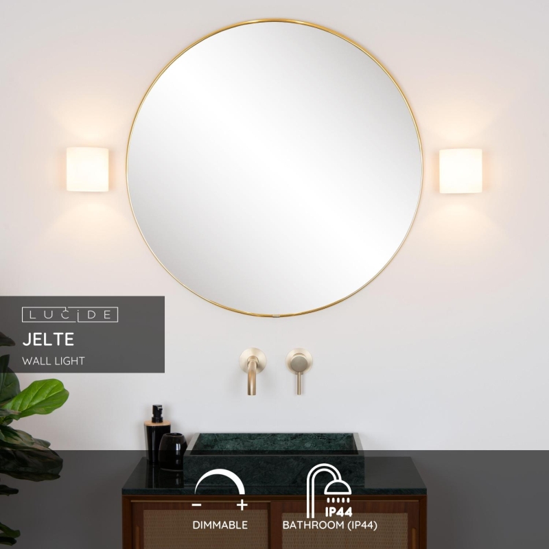 Lucide JELTE - Nástenné svietidlo Kúpeľňa - Ø 12 cm - 1xG9 - IP44 - Čierna